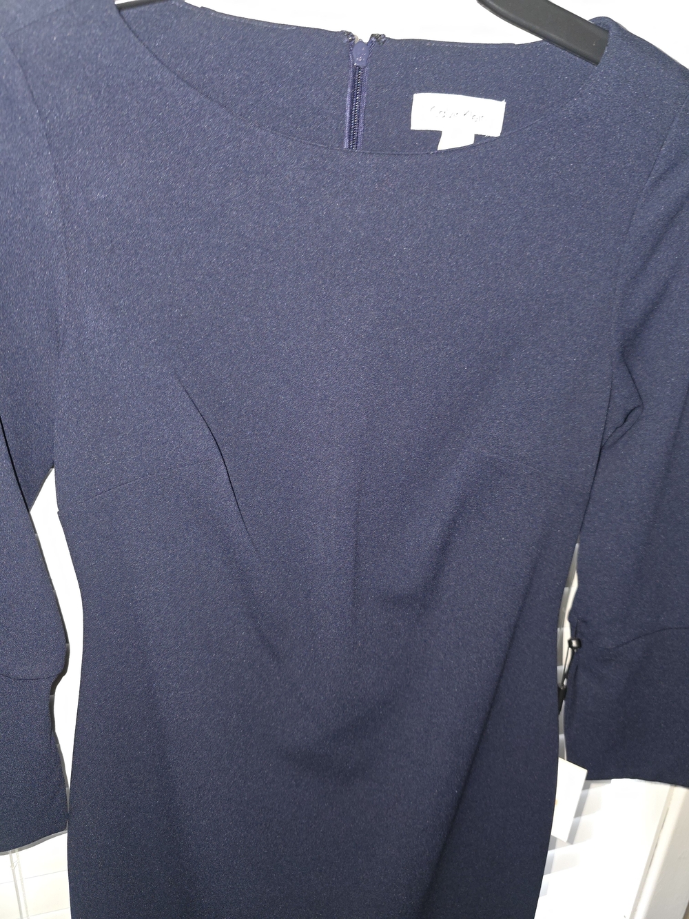 Calvin Klein Navy Crewneck Sheath Dress